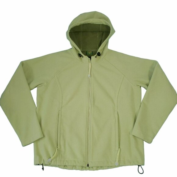 Cabela's Thick Lined Fleece Hooded Jacket Heavyweight Green Full Zip Women's L - Picture 8 of 8